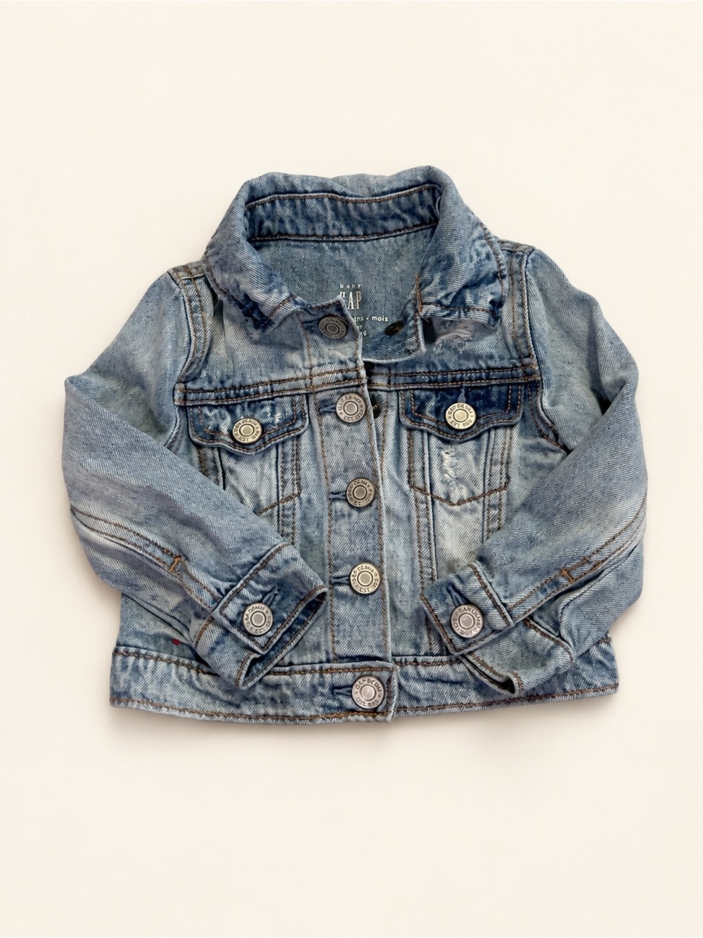 GAP Kids Light Blue Distressed Denim Jacket